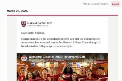 Olimpic din Gorj acceptat la Harvard