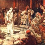 De la Ierusalimul pamantesc la Ierusalimul ceresc Hristos in fata judecatii membrilor Sinedriului si a lui Irod Se va ridica neam peste neam si imparatie peste imparatie si va fi foamete ciuma si cutremure pe alocuri