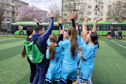 Performanta deosebita a echipei de fotbal feminin U12 de la Scoala Gimnaziala Constantin Savoiu