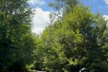 Coboara de pe munte cu viteza de peste 100 km h