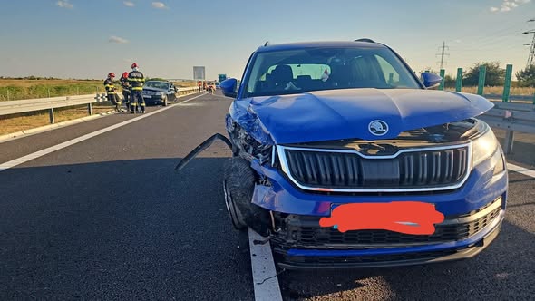 accident cu trei masini pe