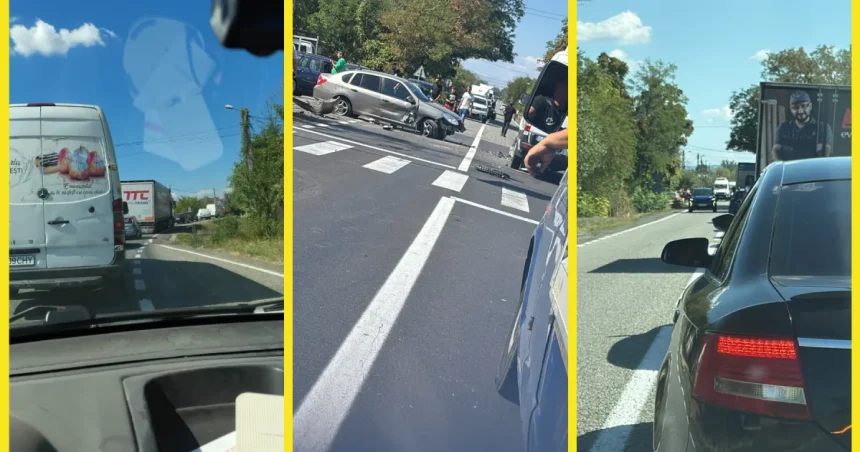 Accident la Scoarța: 3 mașini implicate, o femeie rănită ușor