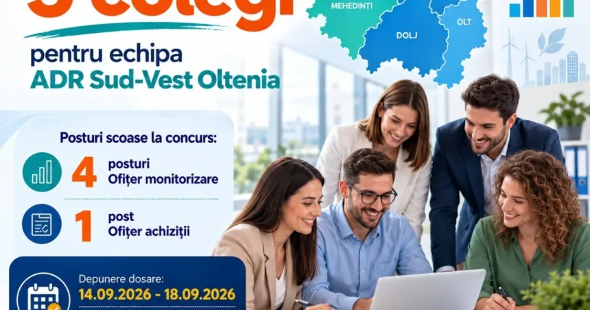 ADR Sud-Vest Oltenia angajează cinci specialiști pentru fonduri europene