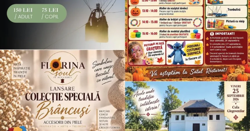 Ce poți face în Gorj în ultimul weekend din septembrie
