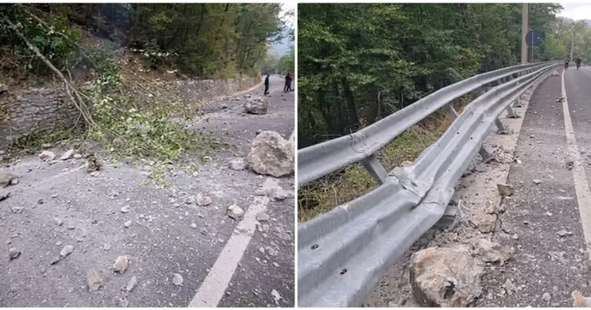 Circulație oprită dinspre Băile Herculane spre Târgu Jiu din cauza unui incendiu