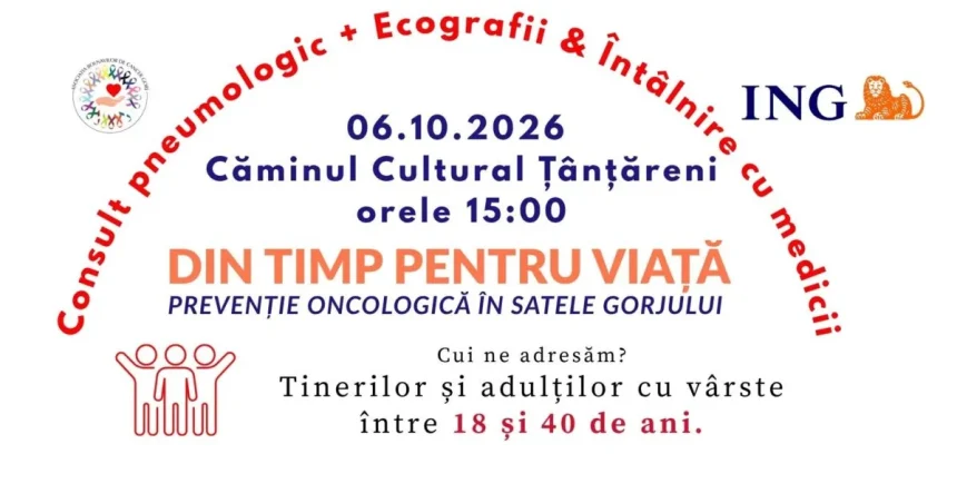 Consultanțe și investigații medicale fără plată în Țânțăreni