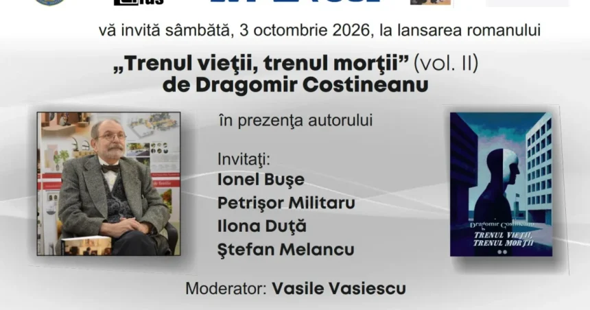Dragomir Costineanu își lansează al patrulea roman la Târgu Jiu