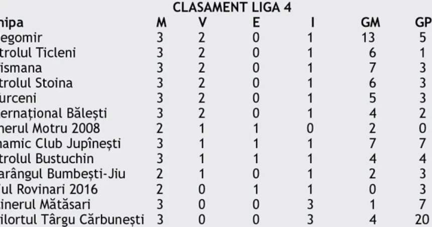Echilibru imprevizibil la Liga 4. Fotbalul gorjean a revenit și în Liga 5