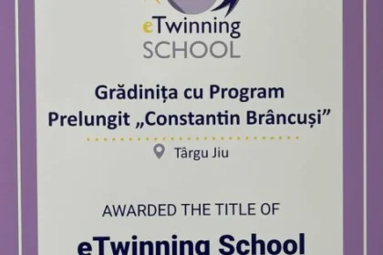 Grădiniță din Târgu Jiu, desemnată „Școală eTwinning”