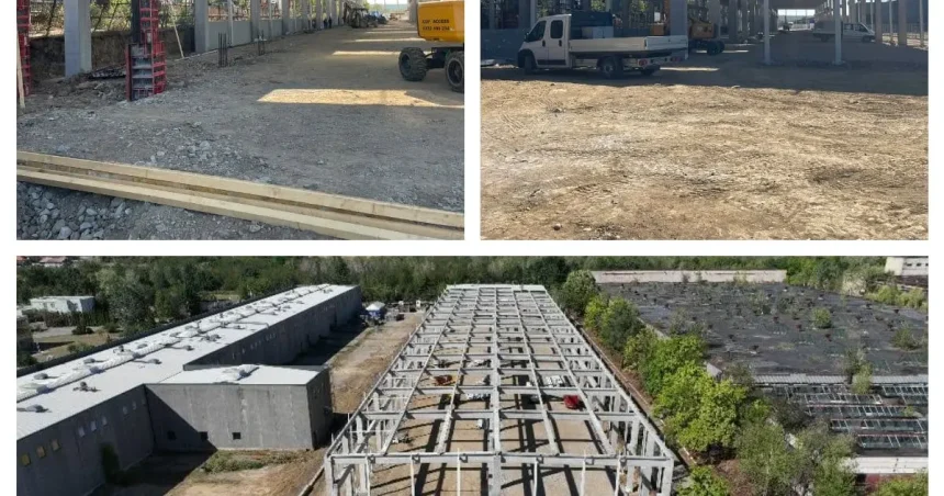 Hală producție structuri metalice la Bumbești-Jiu, investiție prin Tranziție Justă