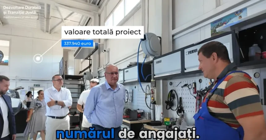 Service auto finanțat din fonduri de tranziție justă