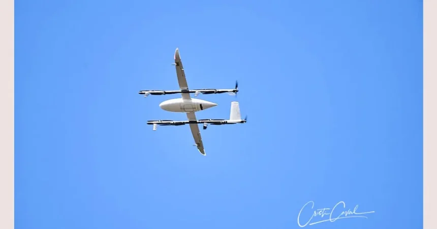 Dronă medicală surprinsă deasupra Târgu Jiu