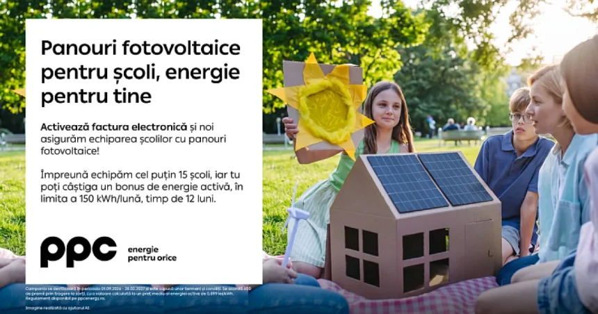 PPC echipează cu panouri fotovoltaice o școală din Gorj