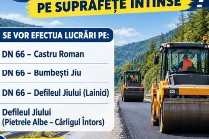 Se reabilitează carosabilul pe drumurile județene. Trafic restricționat