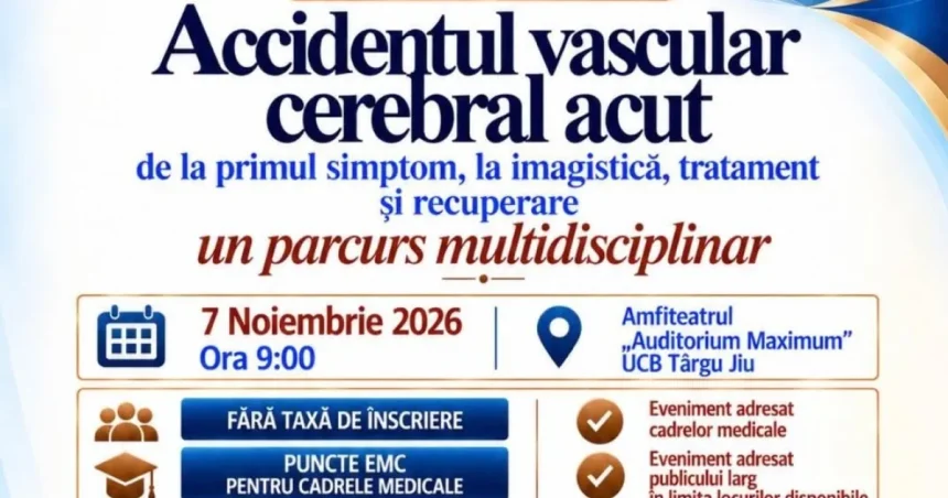 Simpozion medical despre AVC la Târgu Jiu, pe înțelesul tuturor