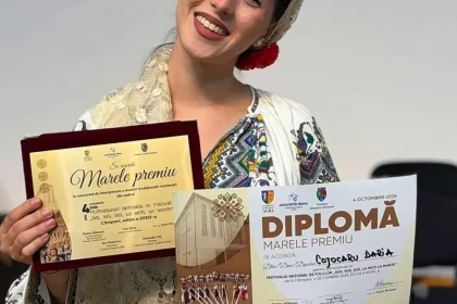 Tânără cursantă din Târgu Jiu a impresionat juriul la Câmpeni cu vocea sa
